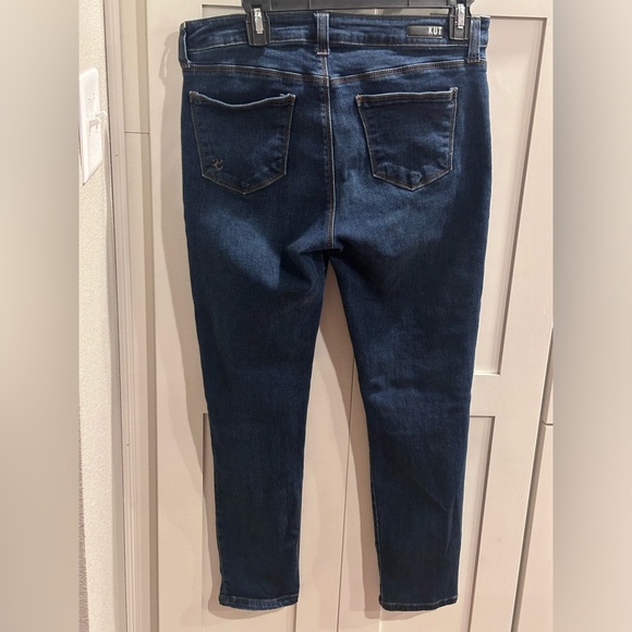 Kut from the Kloth Blue Denim Skinny Leg Jeans Womens Mid-Rise Casual Size 10 - Picture 2 of 2